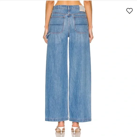 MOTHER The Fun Dip Utility Puddle Jeans Wide leg Sz 24 - Picture 4 of 14